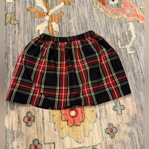 CREWCUTS BY J CREW PLAID HOLIDAY SKIRT Little Girl XS 4-5 BLACK / RED tartan